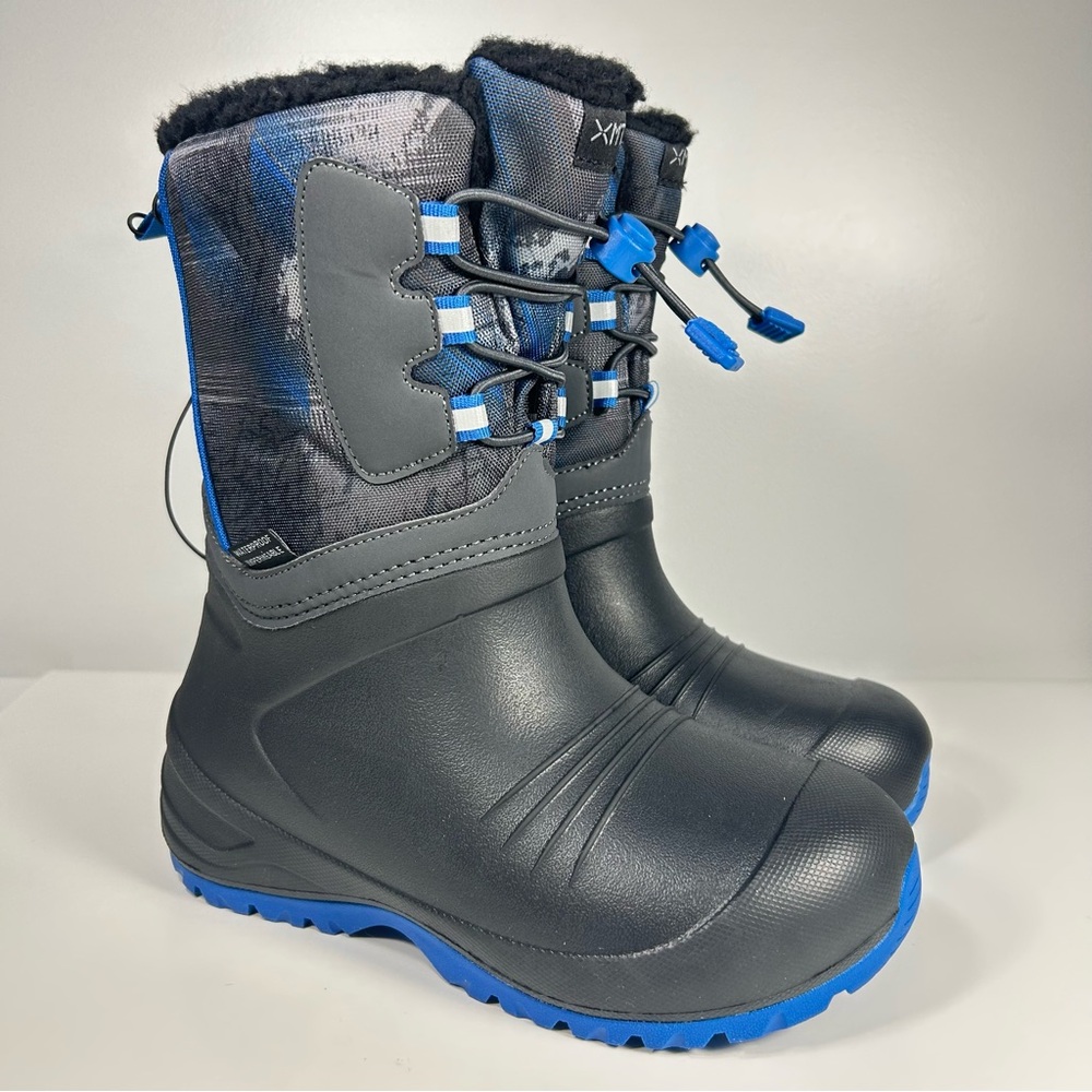 NEW XMTN Waterproof Kids Junior Winter Boots Reflective Adjustable; Boy’s Size 3
